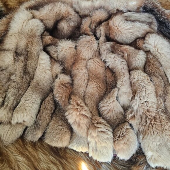 Stunning Vintage Real Genuine Crystal Fox Fur Coat - Picture 3 of 8